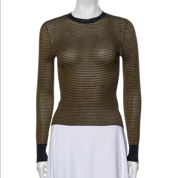 Rag & Bone Raina Striped Long Sleeve Crew Neck Top XS - Picture 6 of 11